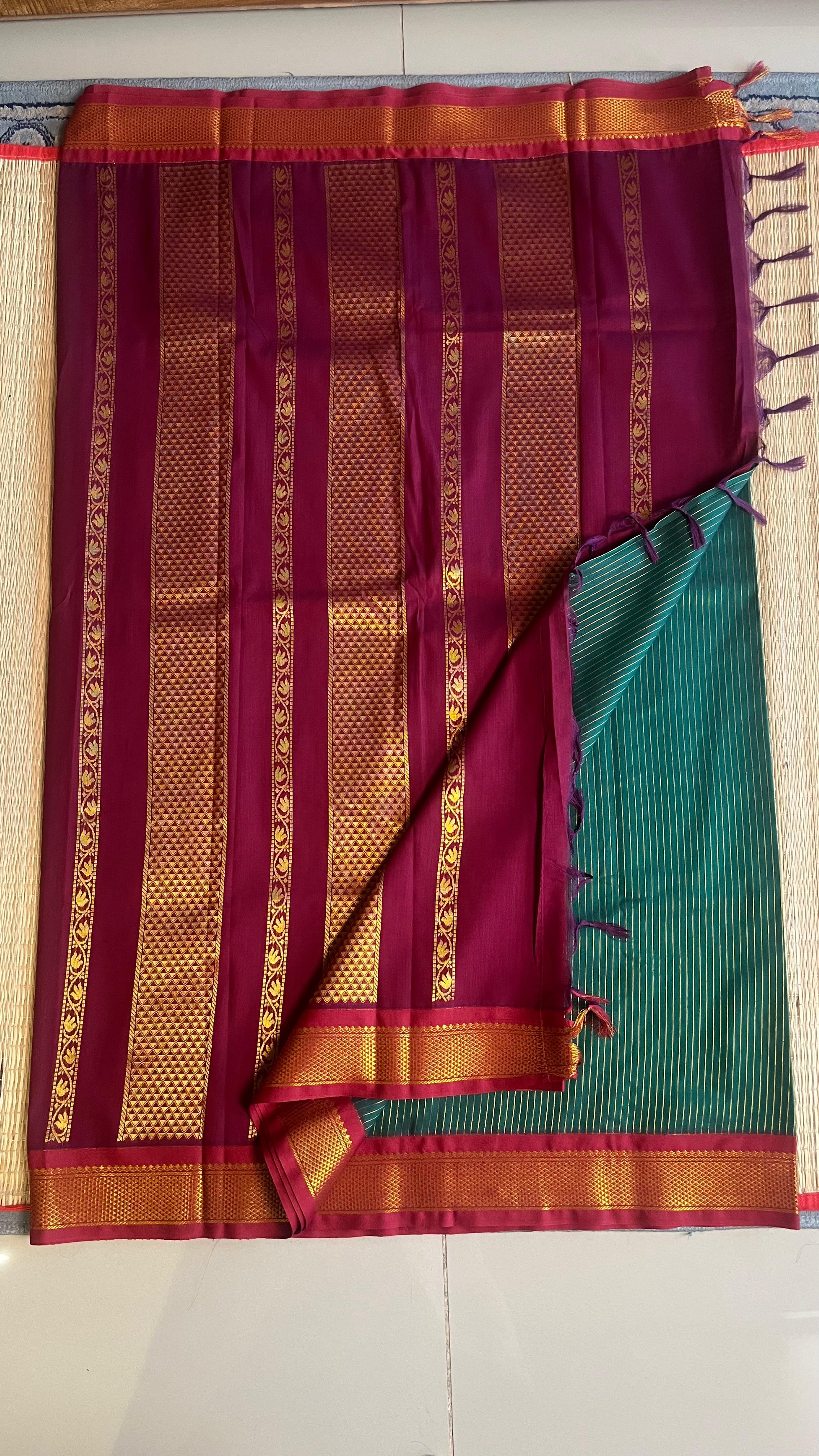 Kanchi Semi Silk Stripes Saree - 01-03-14-14