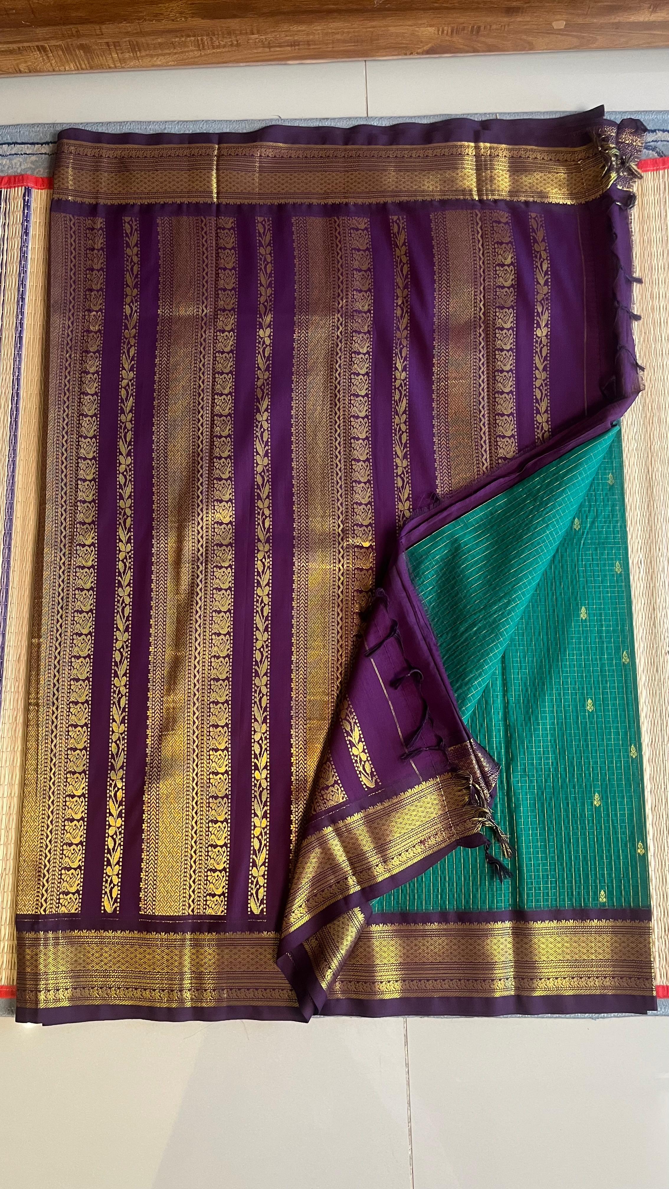 Kanchi Semi Silk Kattam Saree -01-07-04B-35