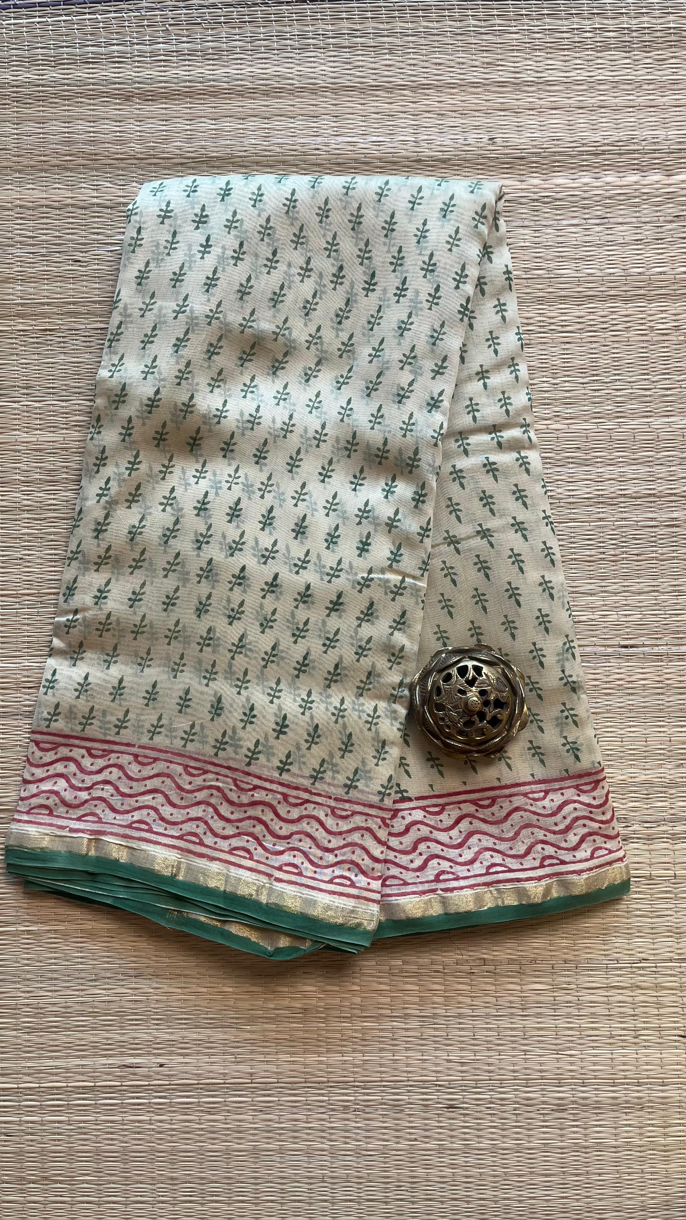 Chanderi Handblock Print Saree -51-06-01-01