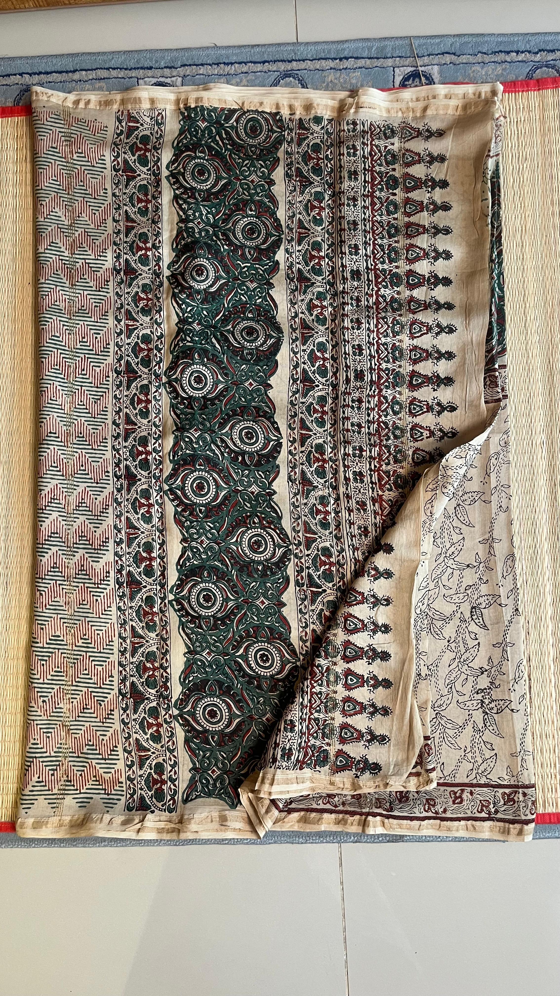 Chanderi Handblock Print Saree