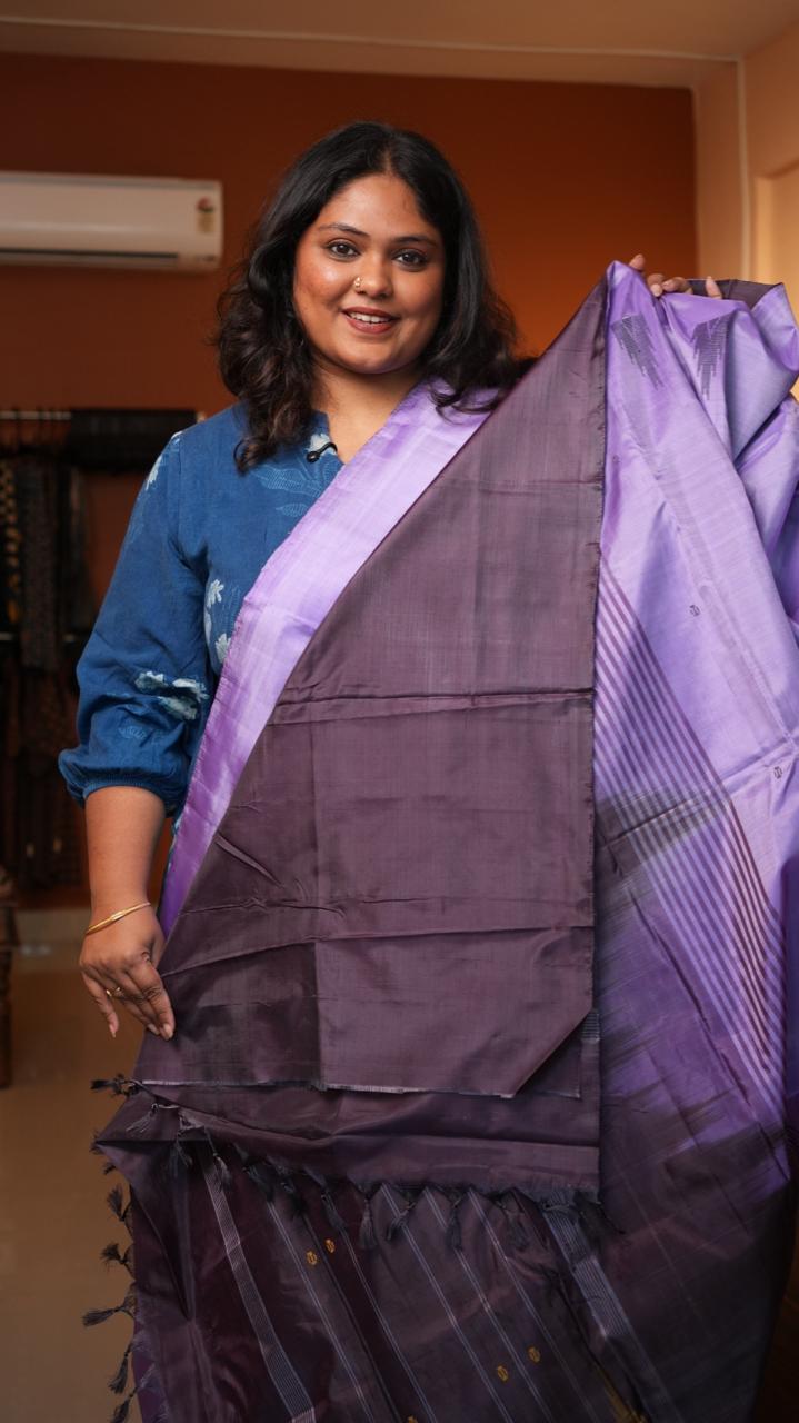 Chinnalampattu 6 Yards Saree - 03-09-01-07 (LILAC PLUM)