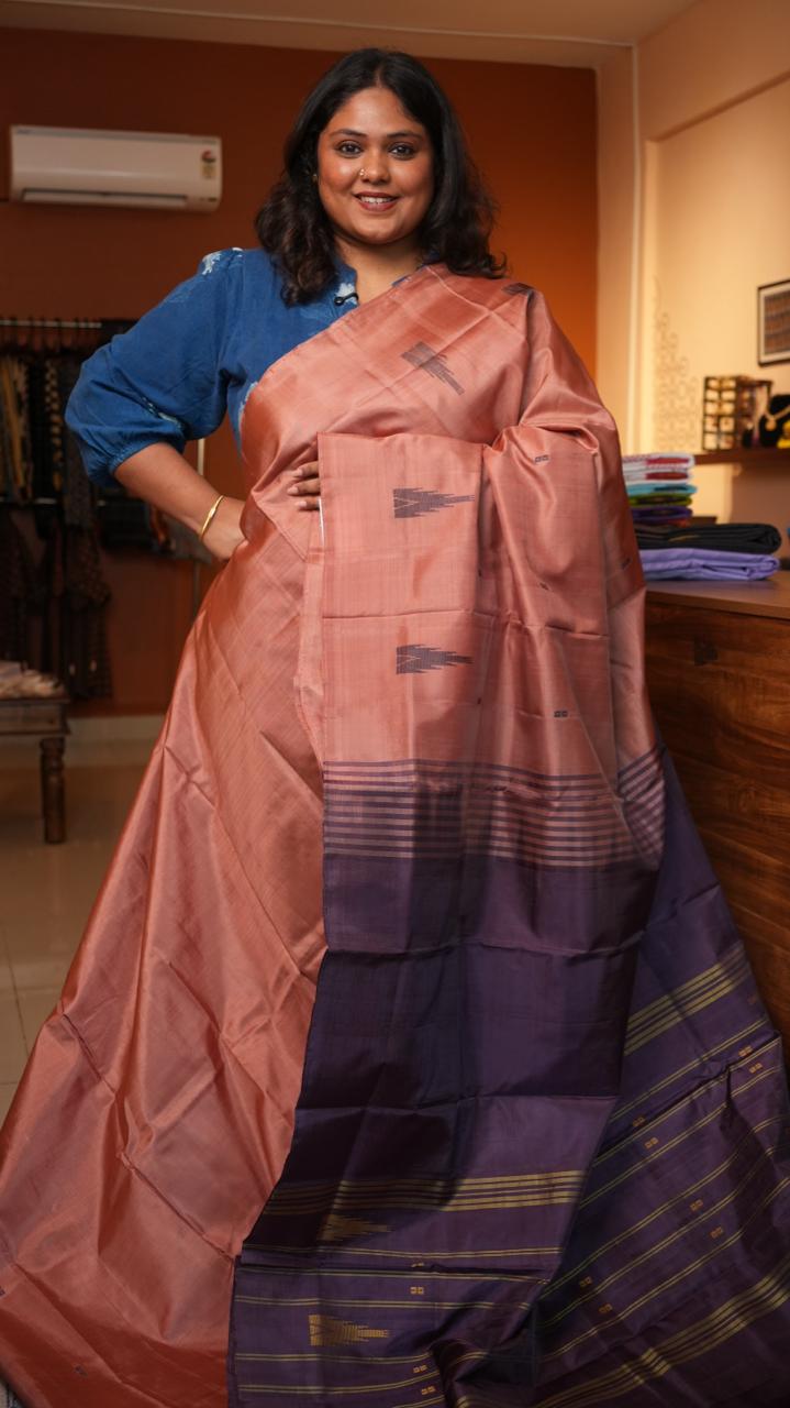 Chinnalampattu 6 Yards Saree - 03-09-01-01 (SUNSET PLUM)