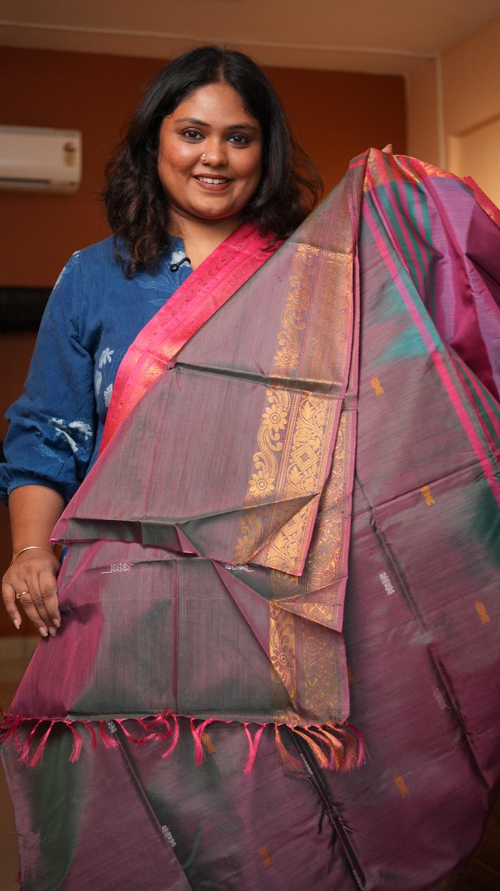 Chinnalampattu 6 Yards Saree - 03-09-02-11 (MAGENTA SKY)