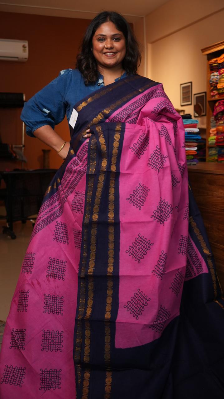 Madurai Cotton Big Border Saree -11-05B-12-6.20-05 (FANDANGO)