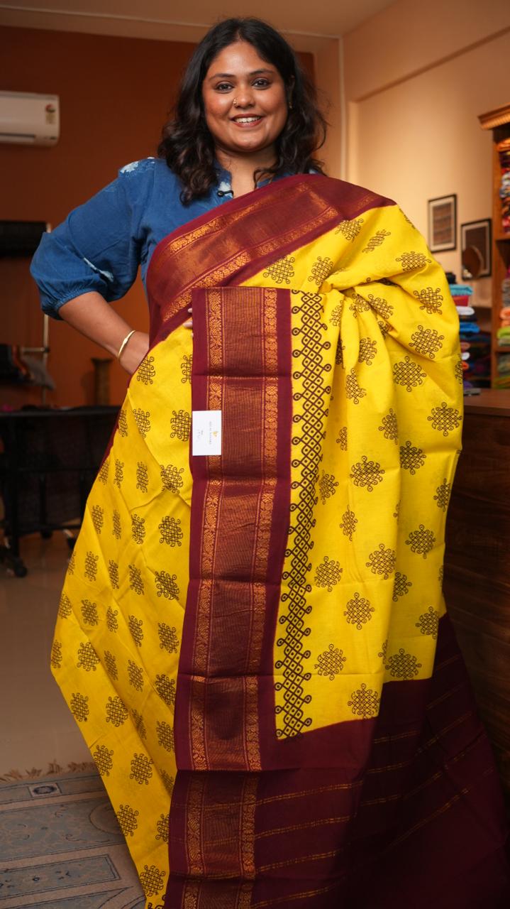 Madurai Cotton Big Border Saree -11-03-03-06Y-04 (KANAK)