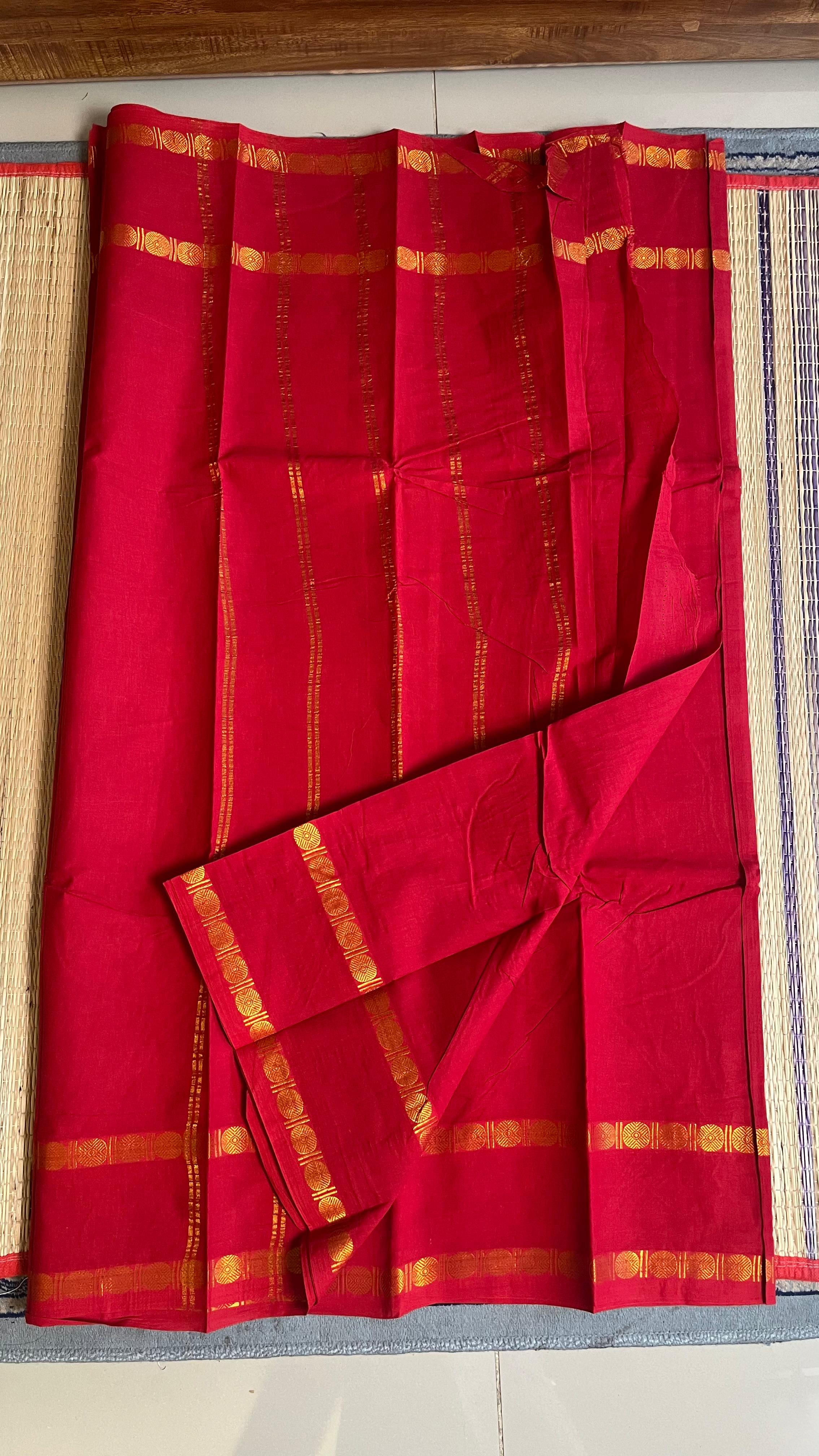 Madurai Cotton Big Border Saree -11-04C-06-5.50Y-01