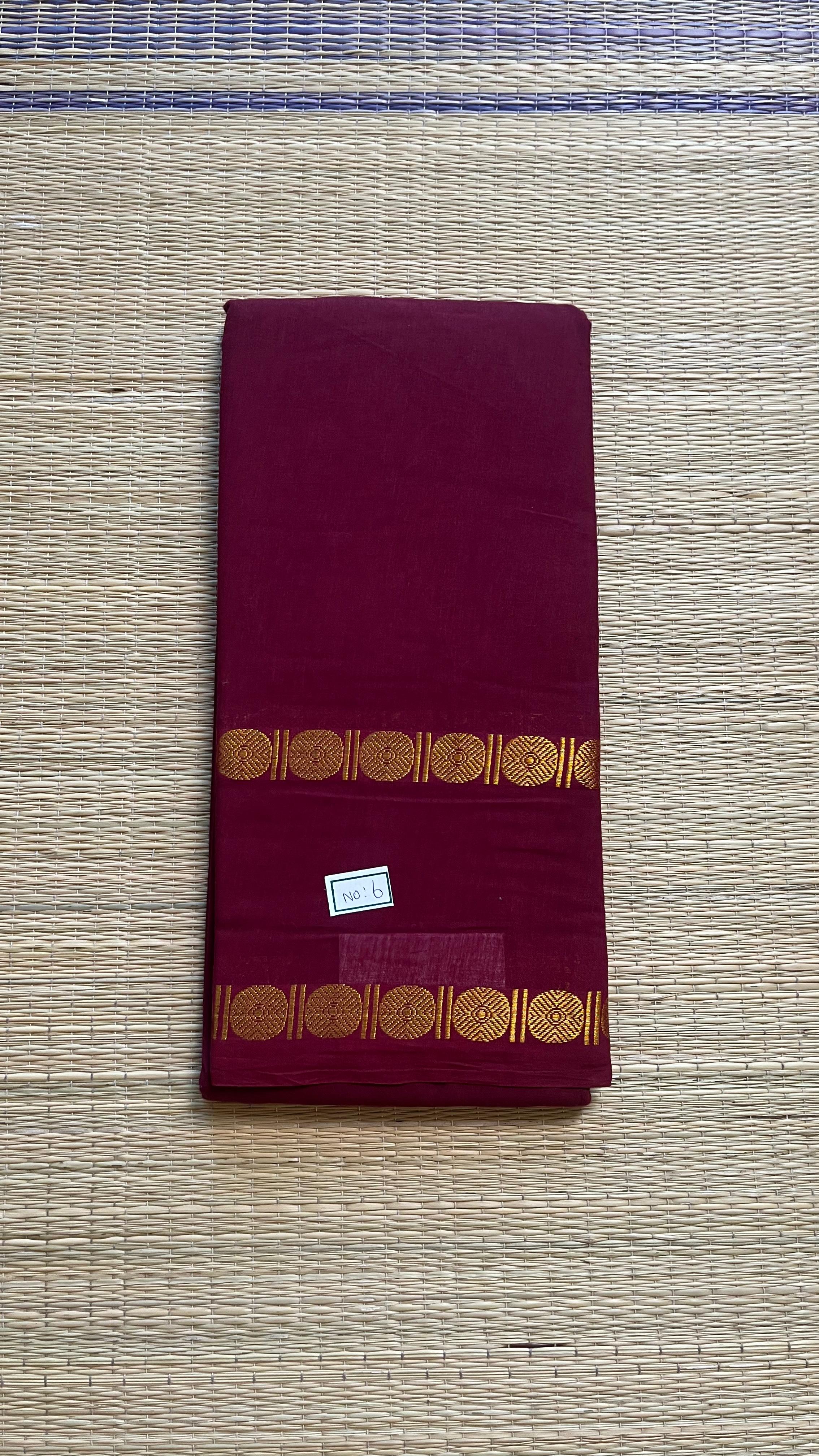 Madurai Cotton Big Border Saree -11-04C-06-5.50Y-02
