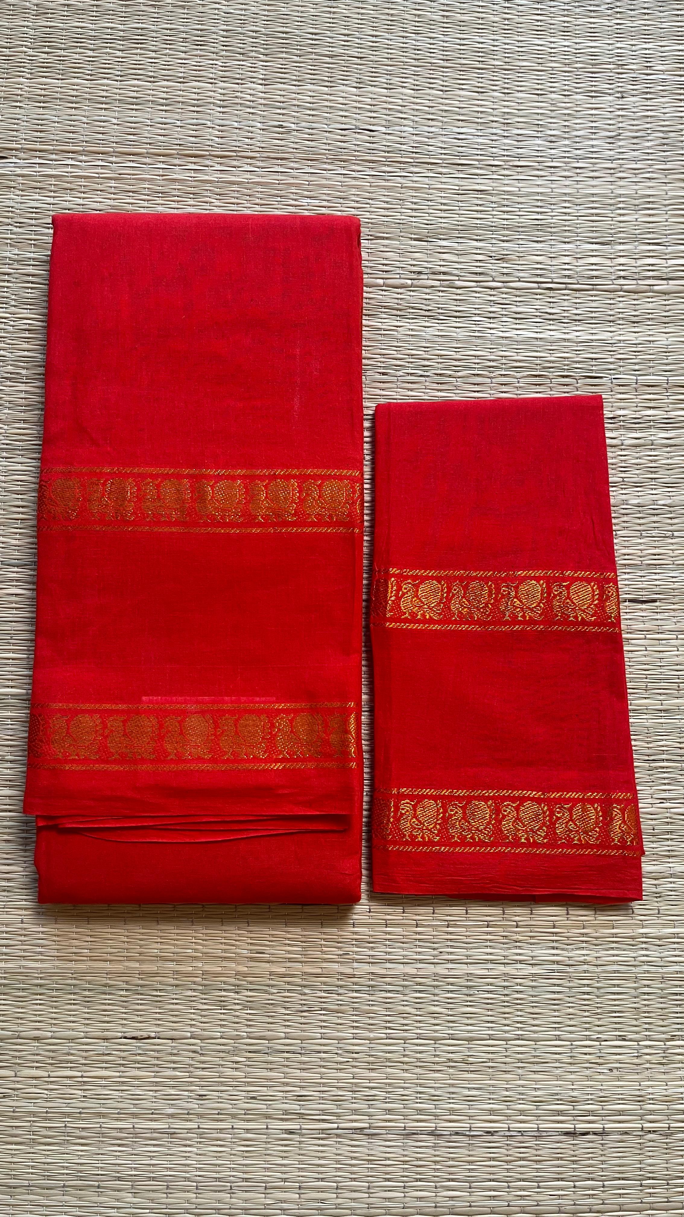 Madurai Cotton Big Border Saree -11-06B-08-6.25Y-01