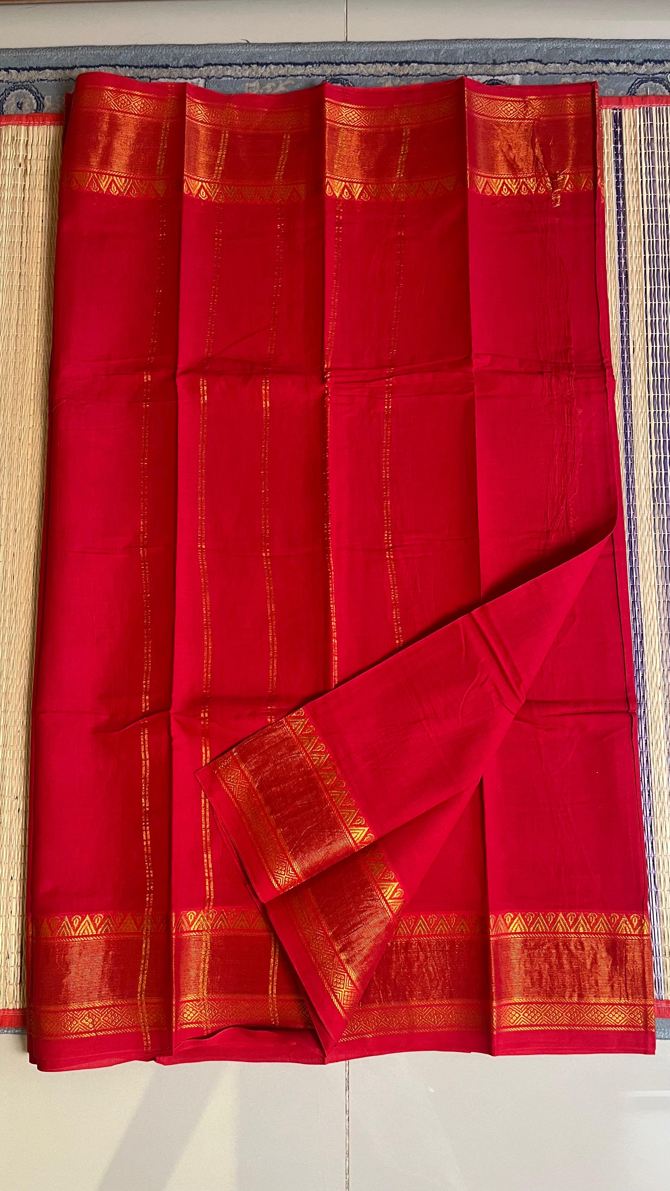 Madurai Cotton Big Border Saree -11-04C-08-5.50Y-01