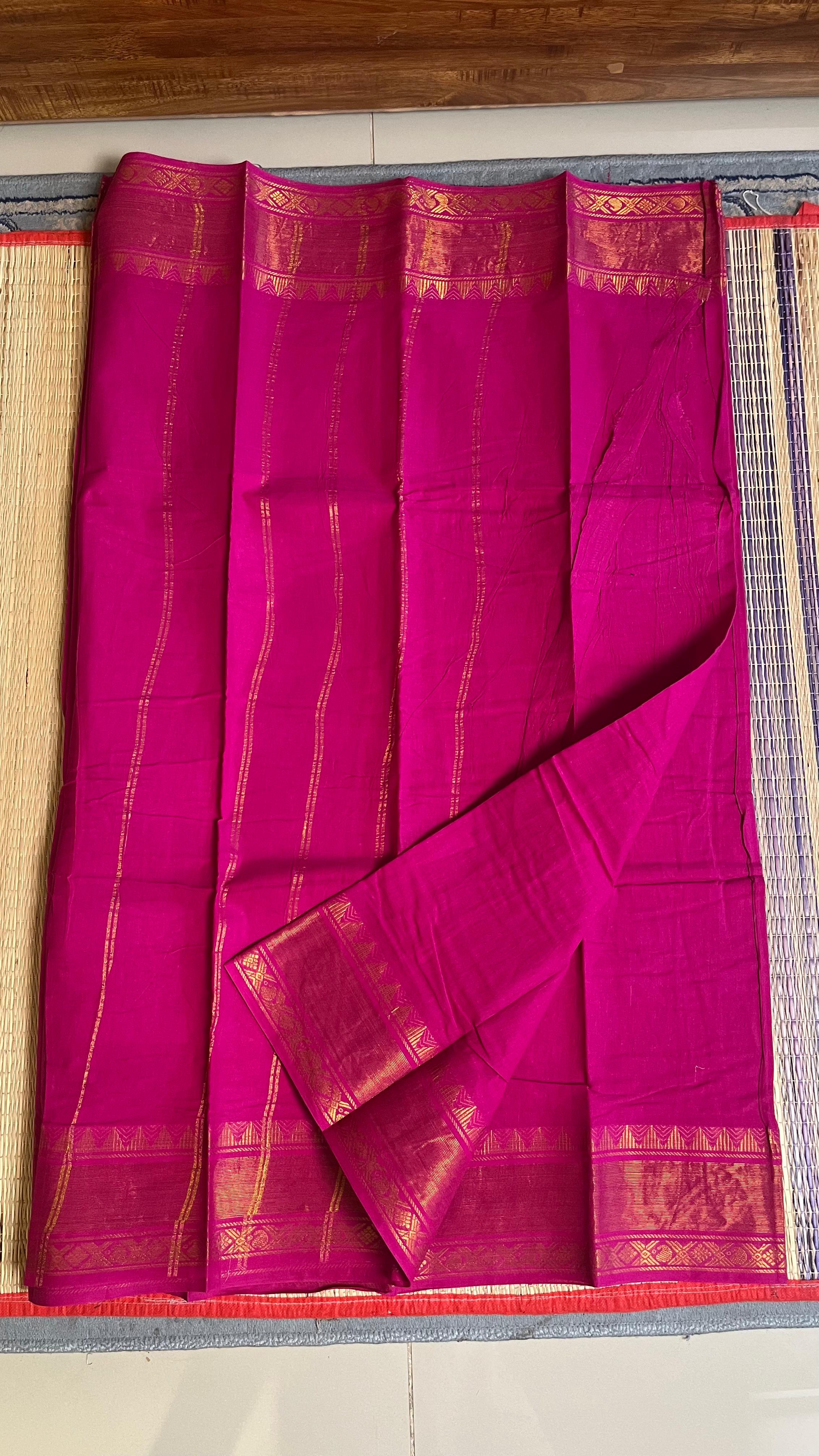Madurai Cotton Big Border Saree -11-04C-08-5.50Y-02