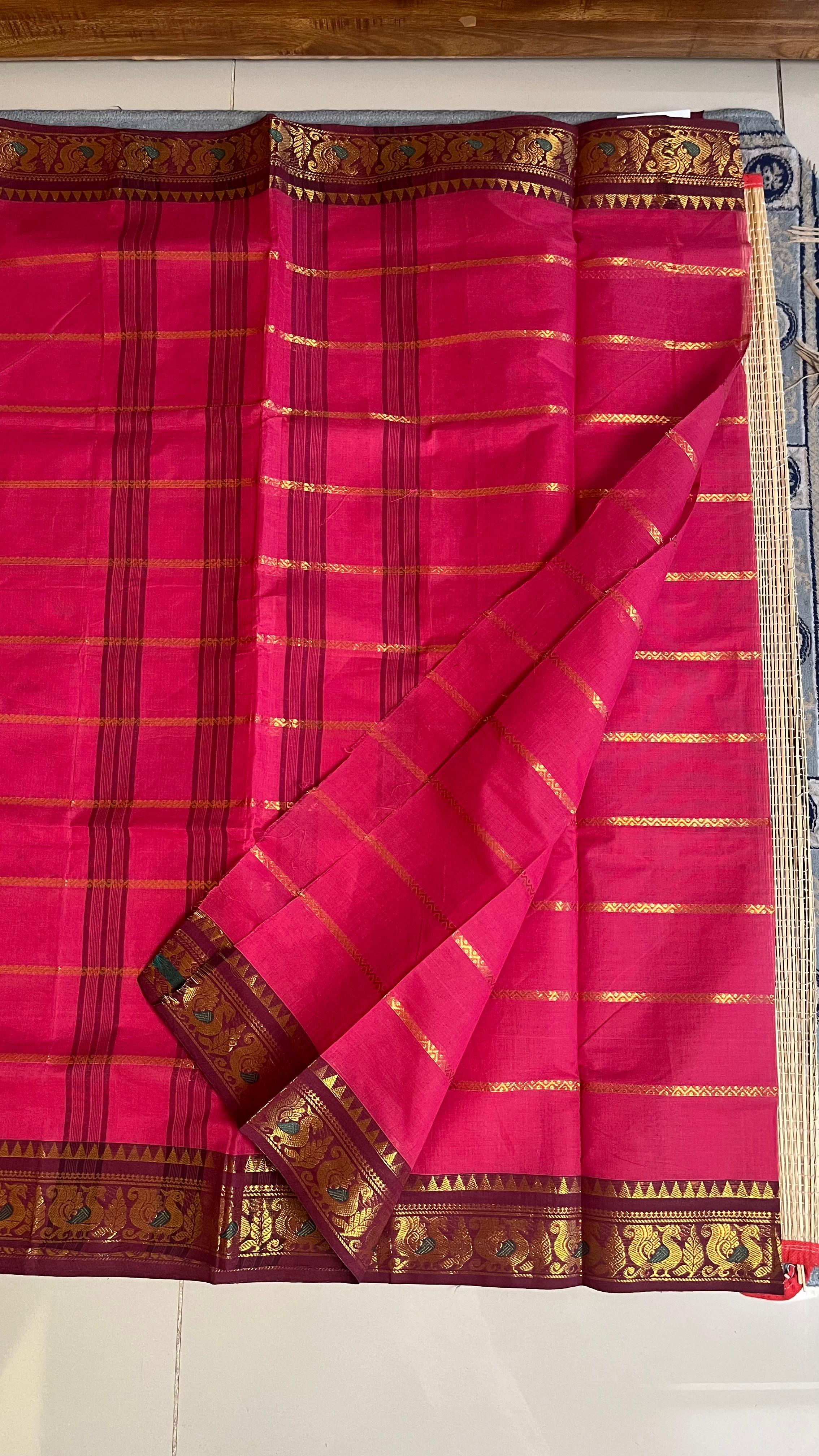 Madurai Cotton Veldhari Saree - 11-03-04-6Y-03