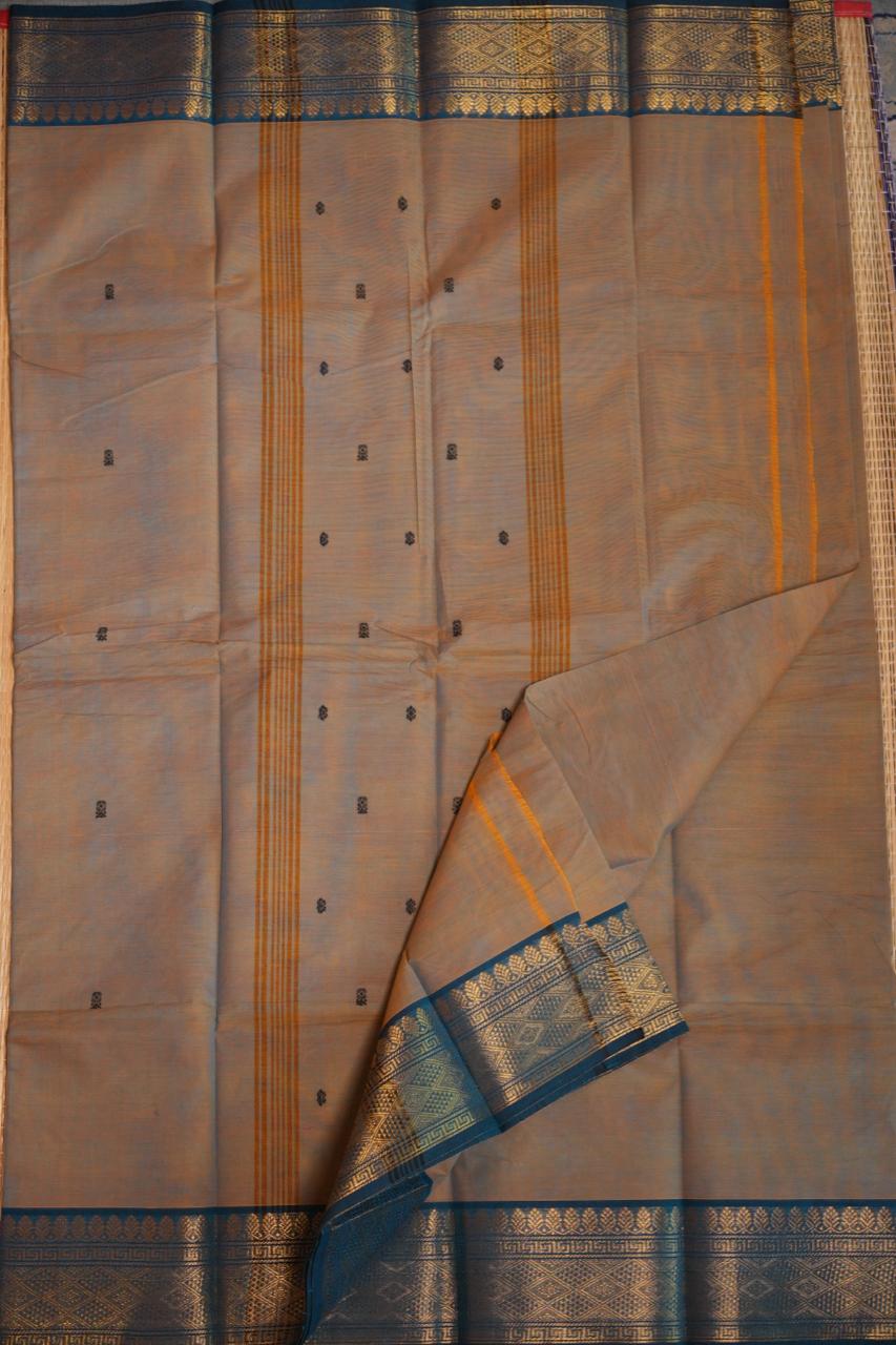Kanchi Cotton Saree with Hamper -01-09-02-24 (TAHINI)
