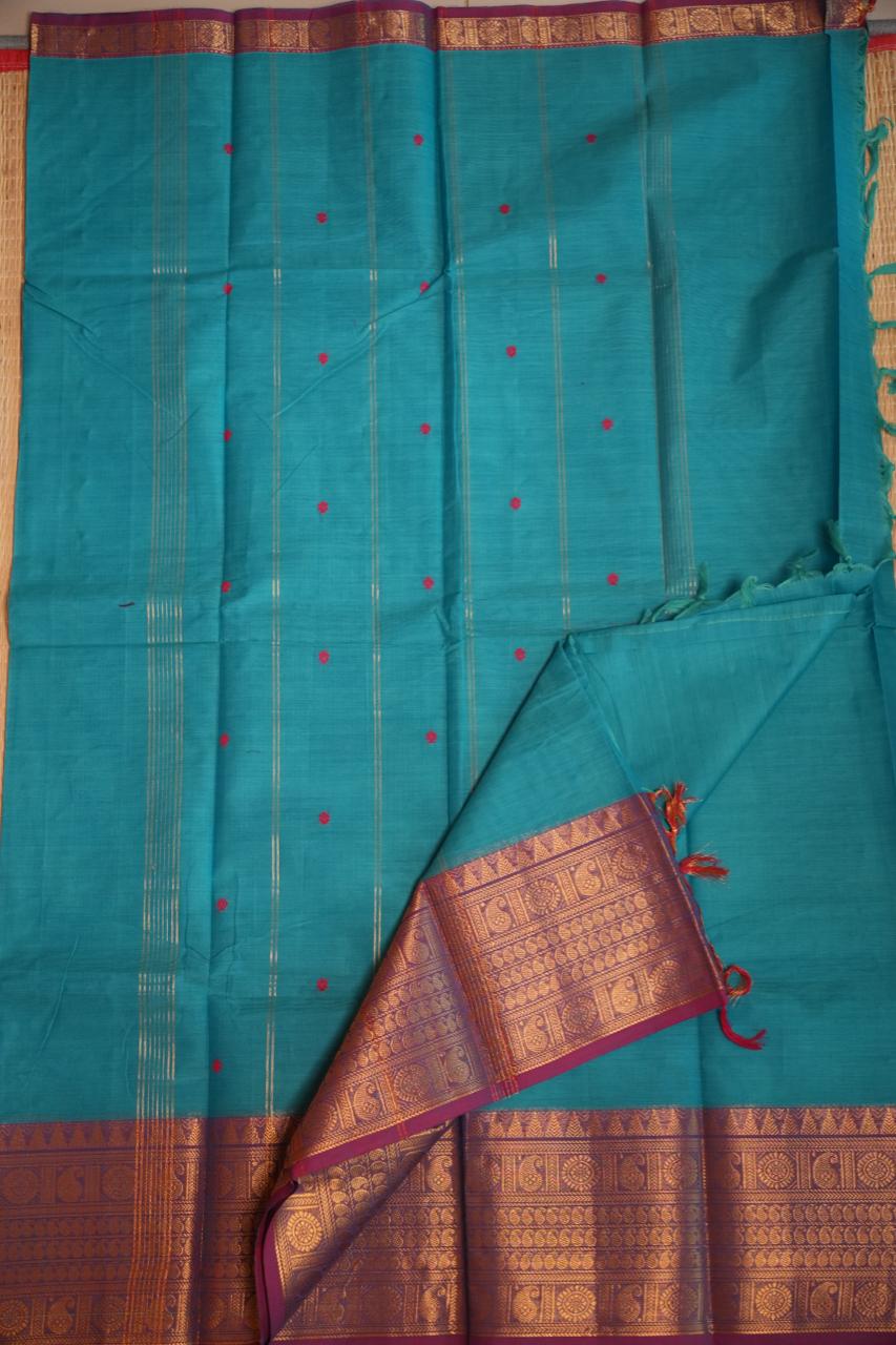 Kanchi Cotton Saree with Hamper -01-09-02-01 (CAPRI)