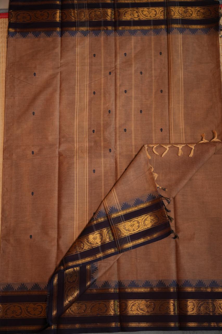 Kanchi Cotton Saree with Hamper -01-09-02-06 (MOCHACCINO)