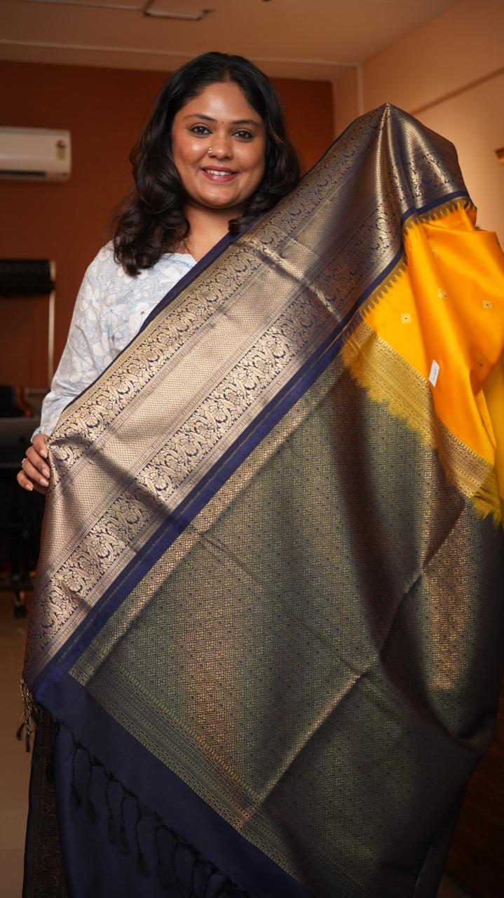 Kanchi Pattu Inspired Semi Silk Saree -01-09-14-01 (KANAKA)