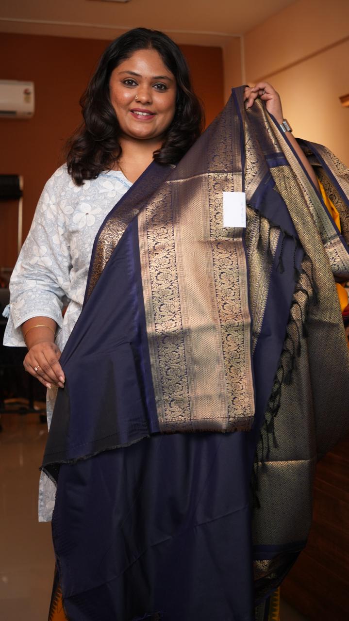 Kanchi Pattu Inspired Semi Silk Saree -01-09-14-01 (KANAKA)