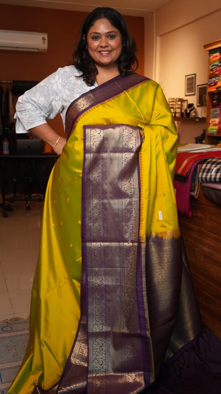 Kanchi Pattu Inspired Semi Silk Saree -01-09-14-02 (PUSHYARAGAM)