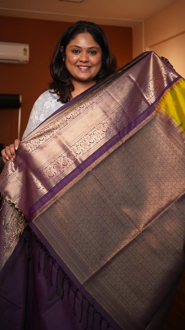 Kanchi Pattu Inspired Semi Silk Saree -01-09-14-02 (PUSHYARAGAM)