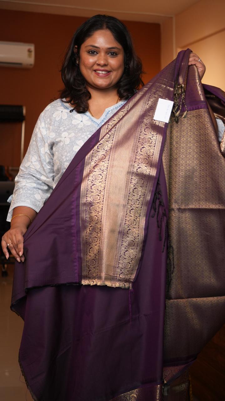 Kanchi Pattu Inspired Semi Silk Saree -01-09-14-02 (PUSHYARAGAM)