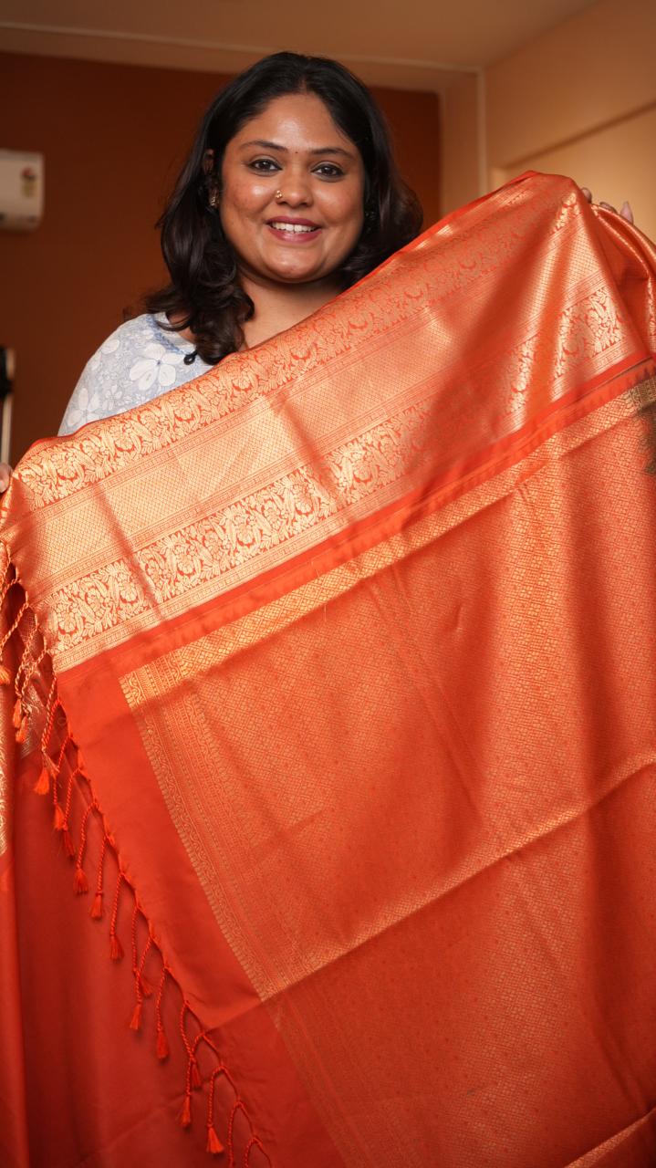 Kanchi Pattu Inspired Semi Silk Saree -01-09-14-05 (RAKTAMANI)