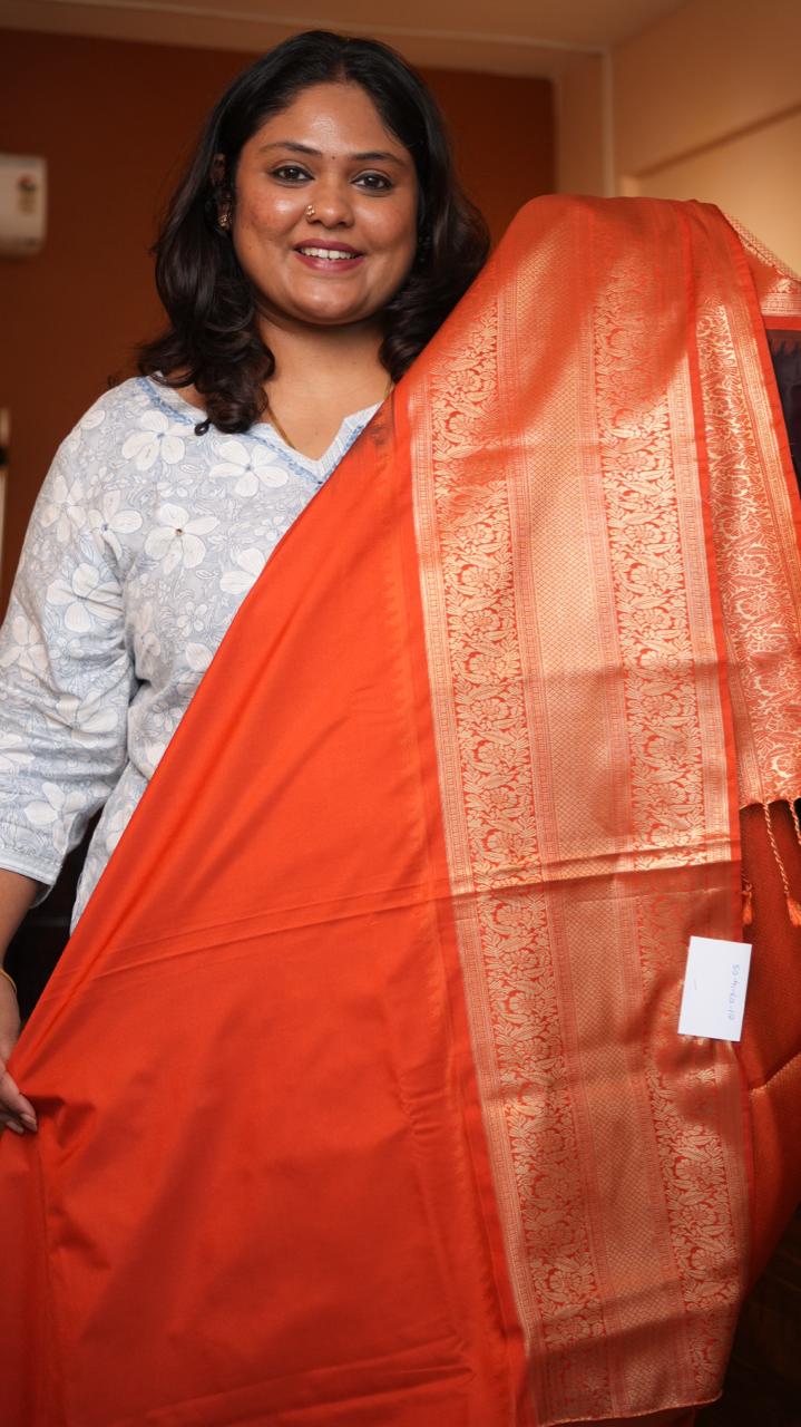 Kanchi Pattu Inspired Semi Silk Saree -01-09-14-05 (RAKTAMANI)
