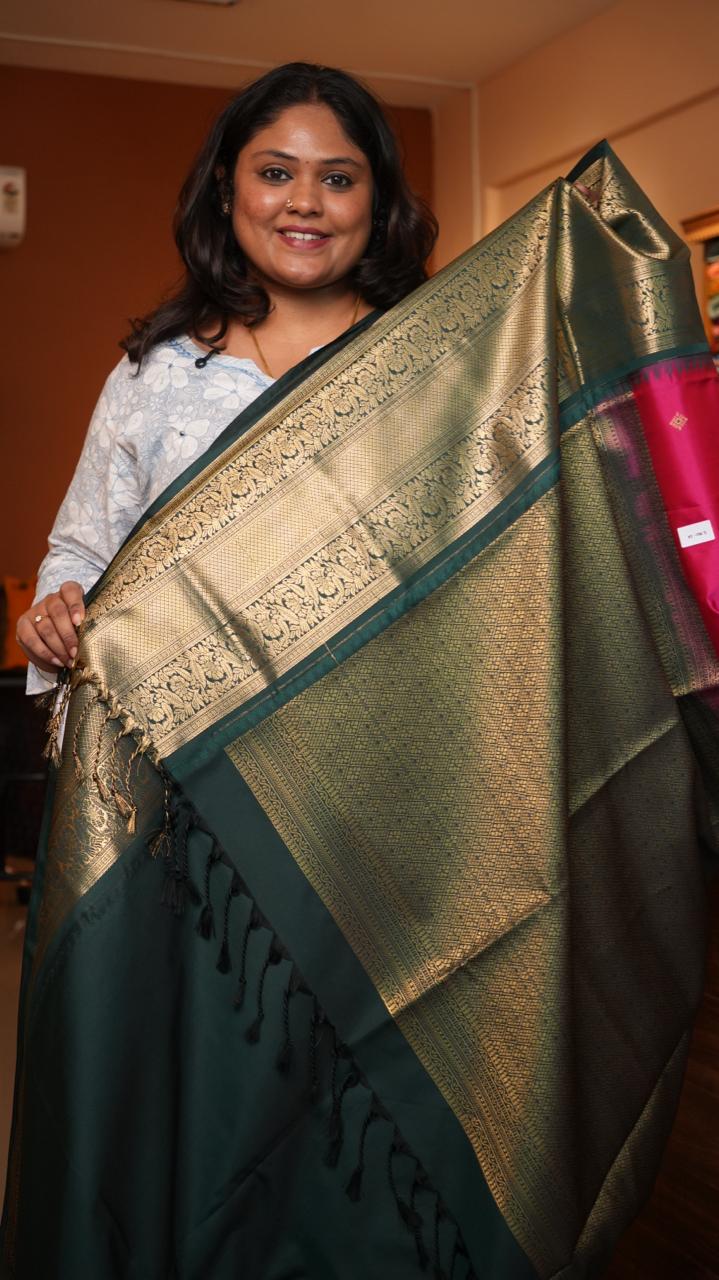 Kanchi Pattu Inspired Semi Silk Saree -01-09-14-12 (MANIKYAM)