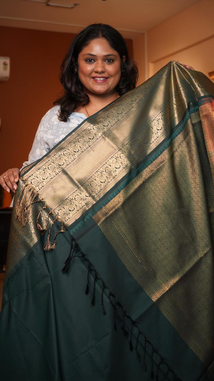Kanchi Pattu Inspired Semi Silk Saree -01-09-14-11 (PAVAZHAM)