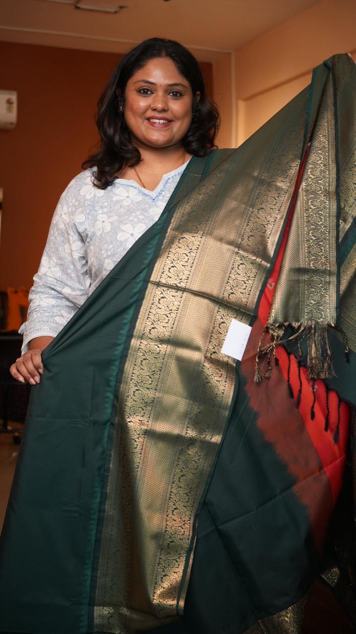 Kanchi Pattu Inspired Semi Silk Saree -01-09-14-11 (PAVAZHAM)
