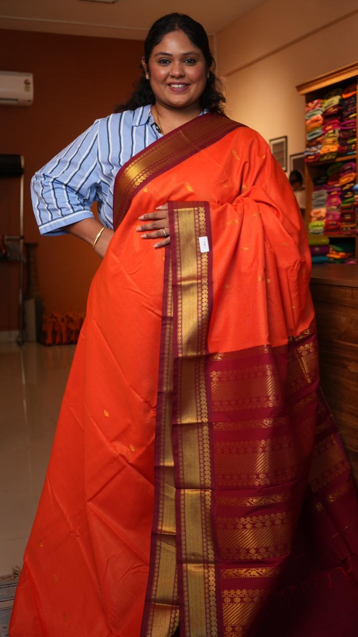 Semi Silk Vairaoosi Mayil Bhutta Saree -01-09-07-10 (ZINNIA)