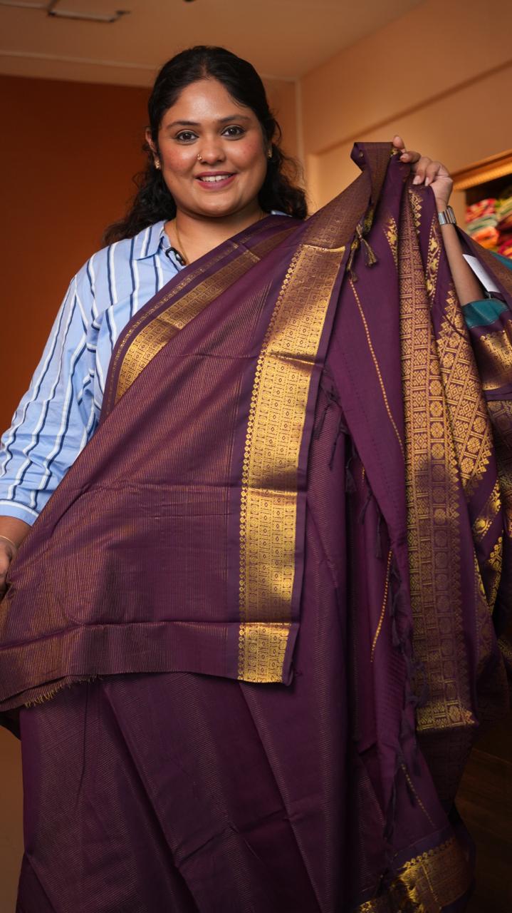 Semi Silk Vairaoosi Mayil Bhutta Saree -01-09-07-15 (SUCCULENT)