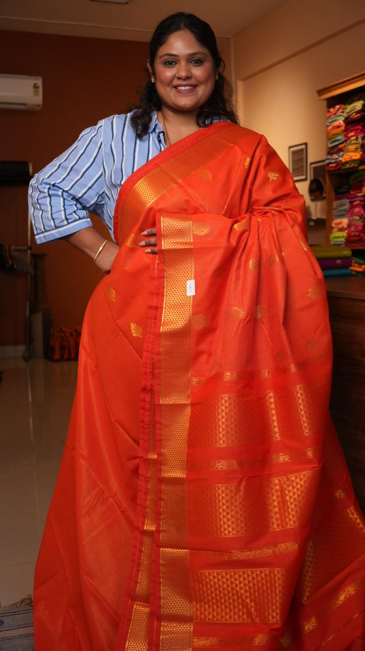 Semi Silk Vairaoosi Mayil Bhutta Saree -01-09-05-01 (NERINE)