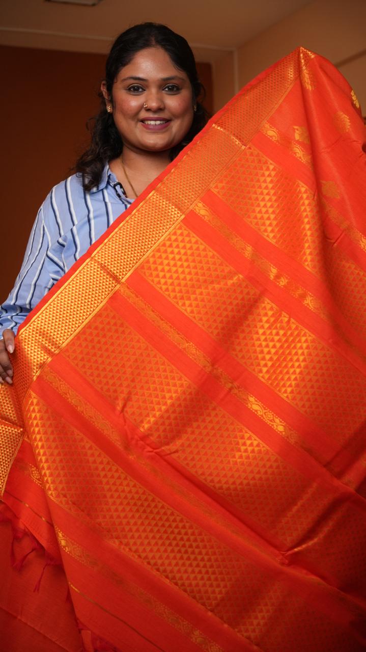 Semi Silk Vairaoosi Mayil Bhutta Saree -01-09-05-01 (NERINE)
