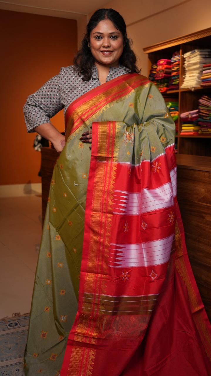 Kasuti Ilkal Saree -44-09-01-08 (MYRTLE)