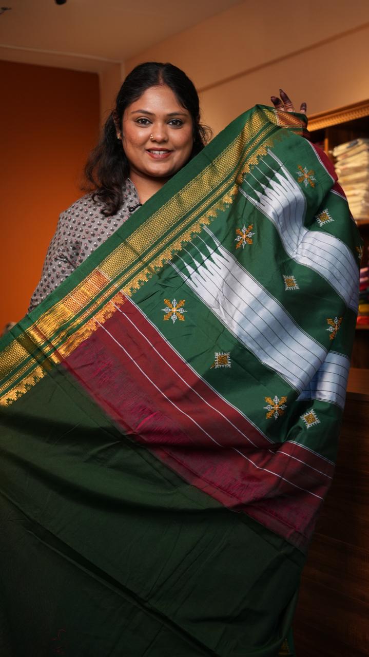 Kasuti Ilkal Saree -44-09-01-07 (QUINACRIDONE)