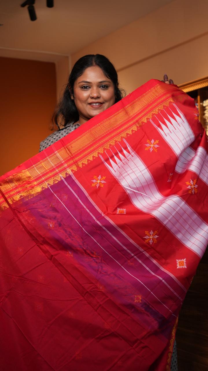 Kasuti Ilkal Saree -44-09-01-05 (PURPLE MARTIN)