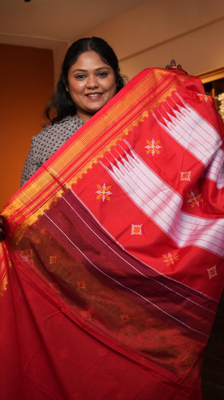 Kasuti Ilkal Saree -44-09-01-10 (PHEASANT)
