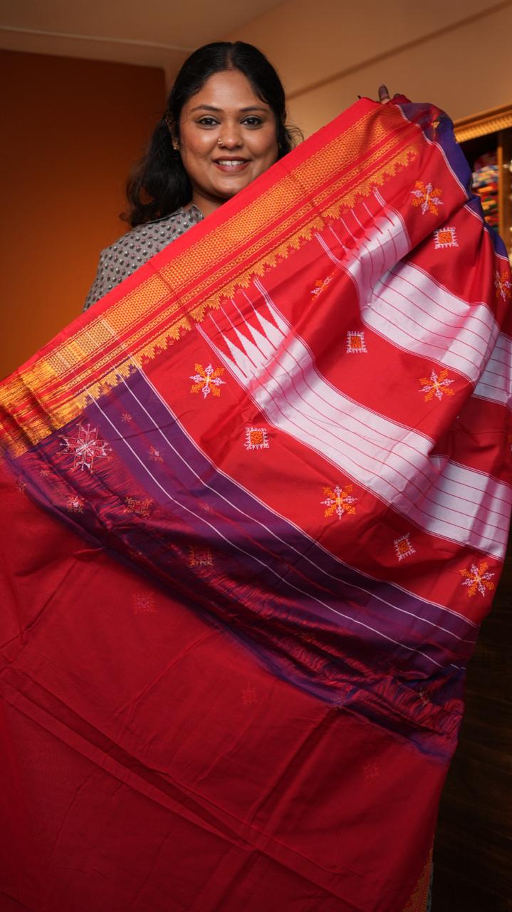 Kasuti Ilkal Saree -44-09-01-06 (VIOLET STARLING)