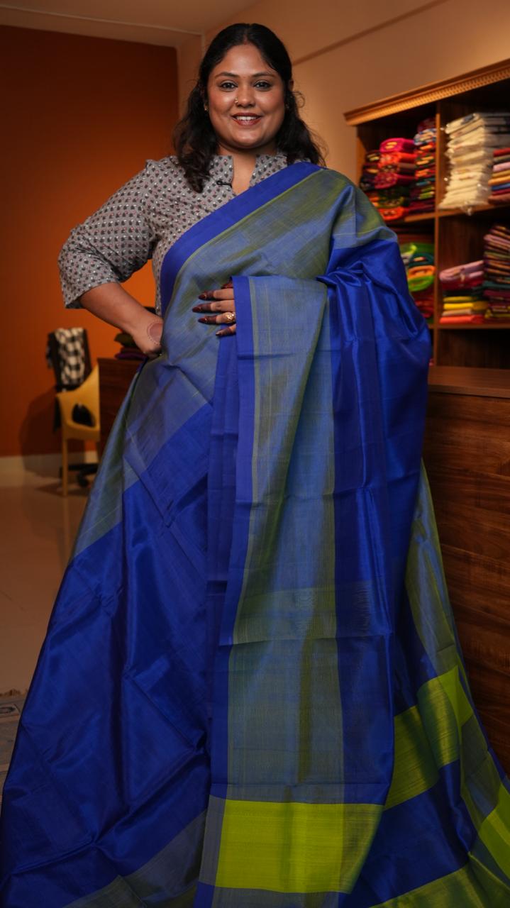 Mangalgiri Silk Cotton Saree - 15-09C-02-13 (CHROMIS)