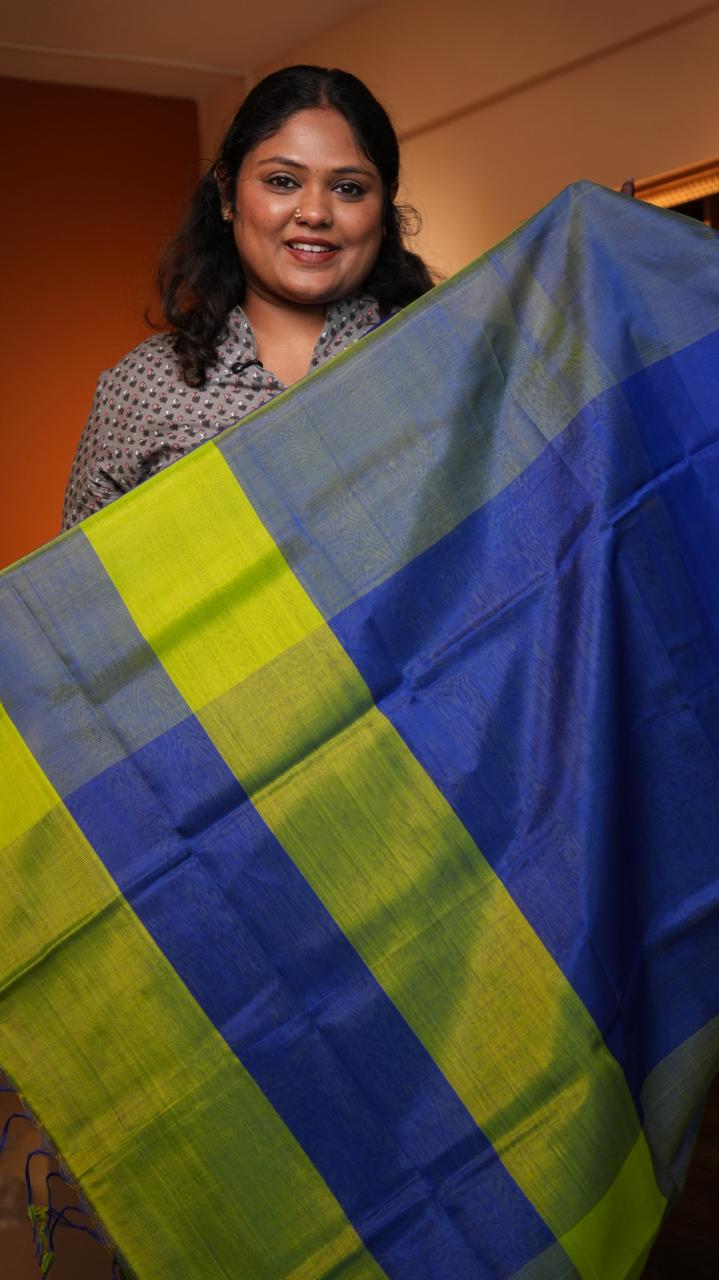 Mangalgiri Silk Cotton Saree - 15-09C-02-13 (CHROMIS)