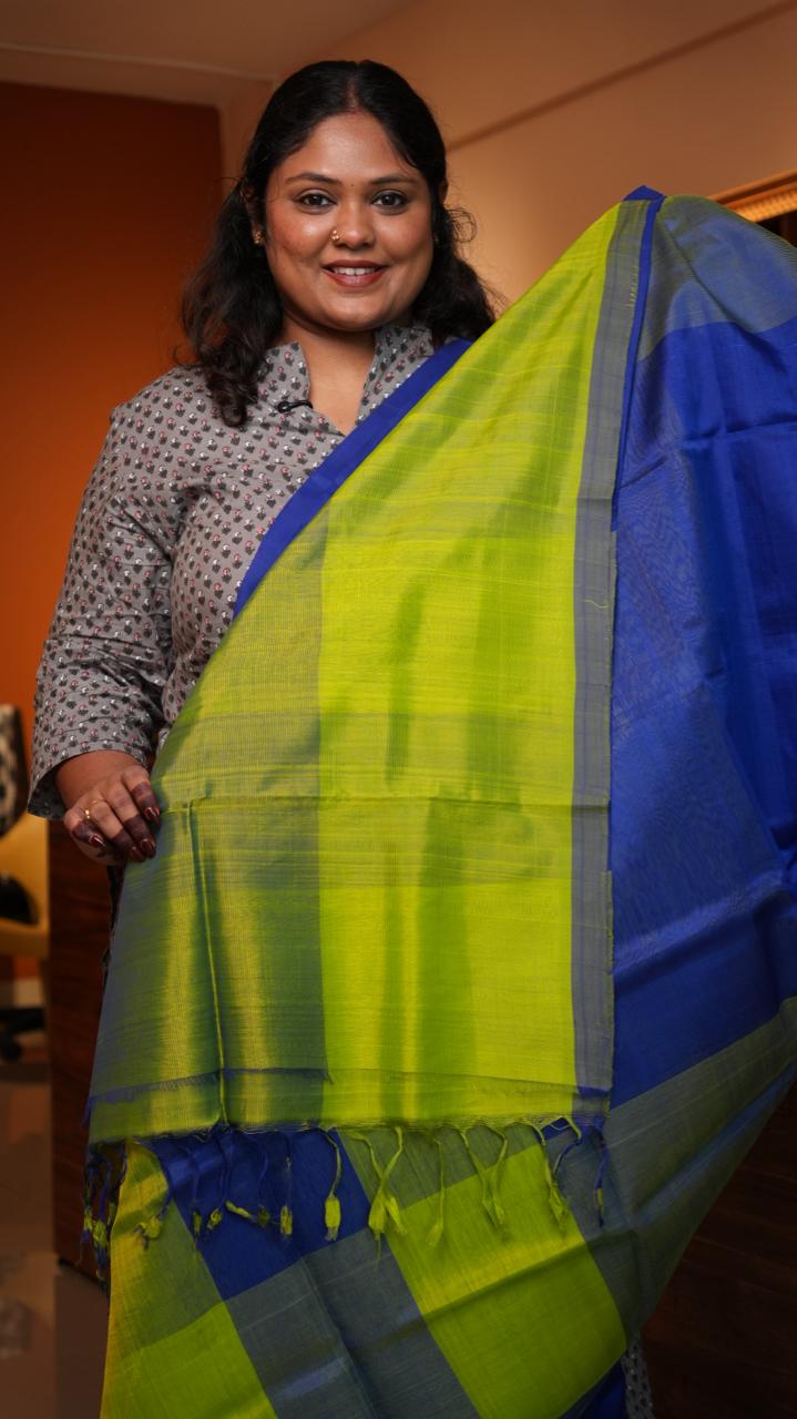 Mangalgiri Silk Cotton Saree - 15-09C-02-13 (CHROMIS)