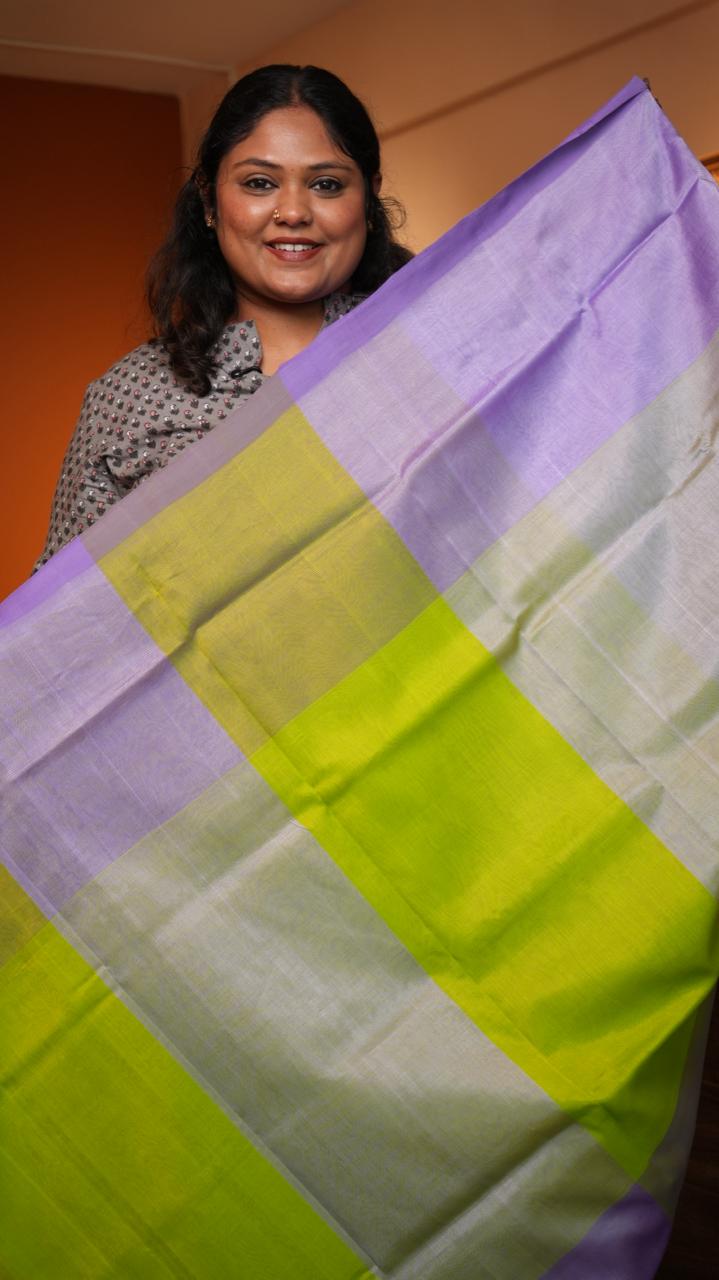 Mangalgiri Silk Cotton Saree - 15-09C-02-05 (PURPLE SAPPHIRE)