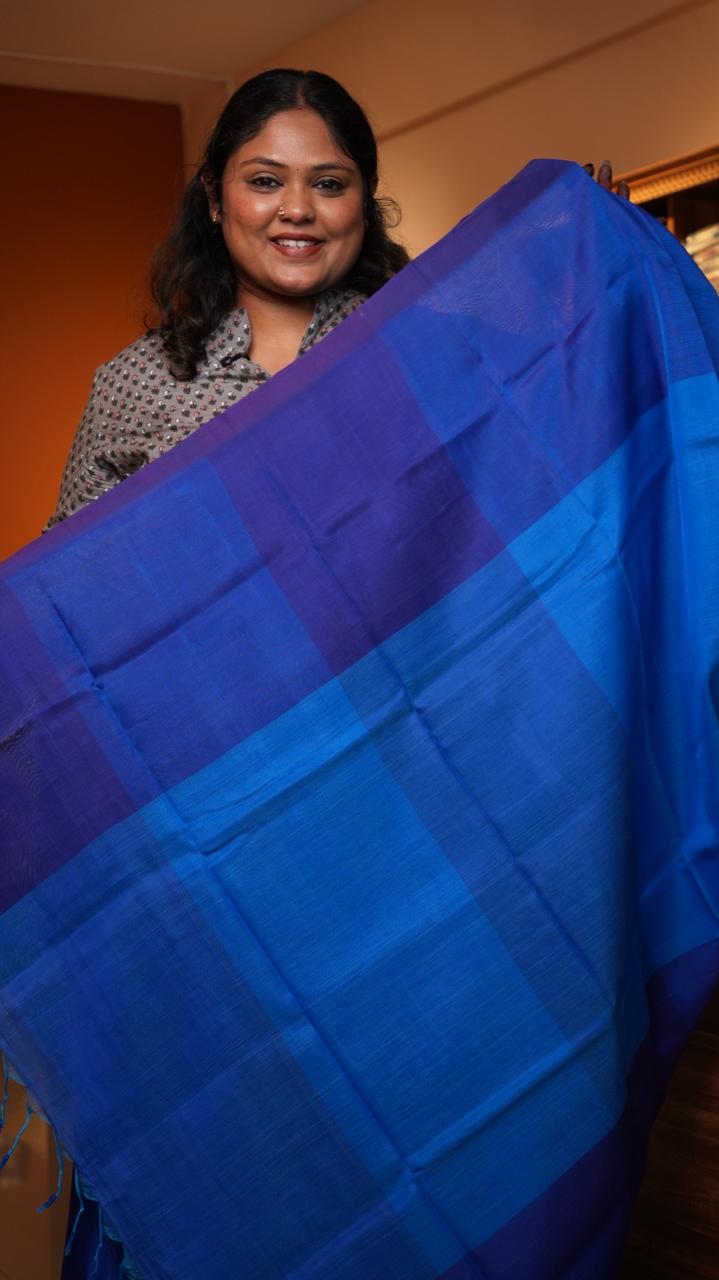 Mangalgiri Silk Cotton Saree -15-09C-02-12 (LAZULI)