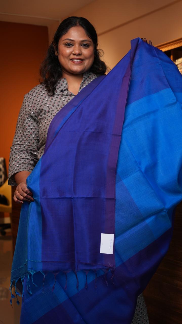 Mangalgiri Silk Cotton Saree -15-09C-02-12 (LAZULI)
