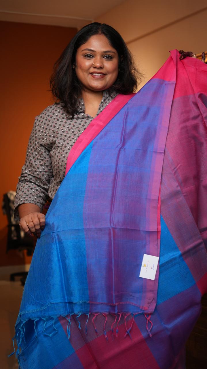 Mangalgiri Silk Cotton Saree -15-09C-02-07 (PETUNIA)