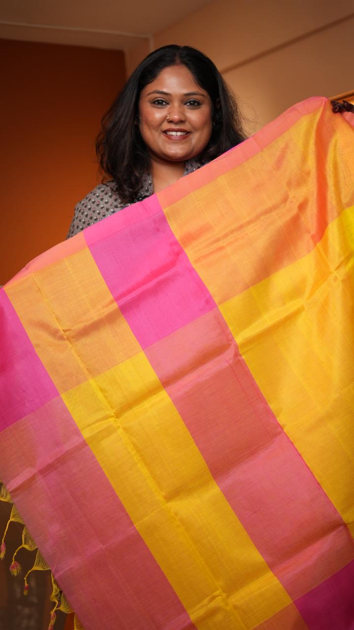 Mangalgiri Silk Cotton Saree -15-09C-02-03 (PEACOCK PANSY)