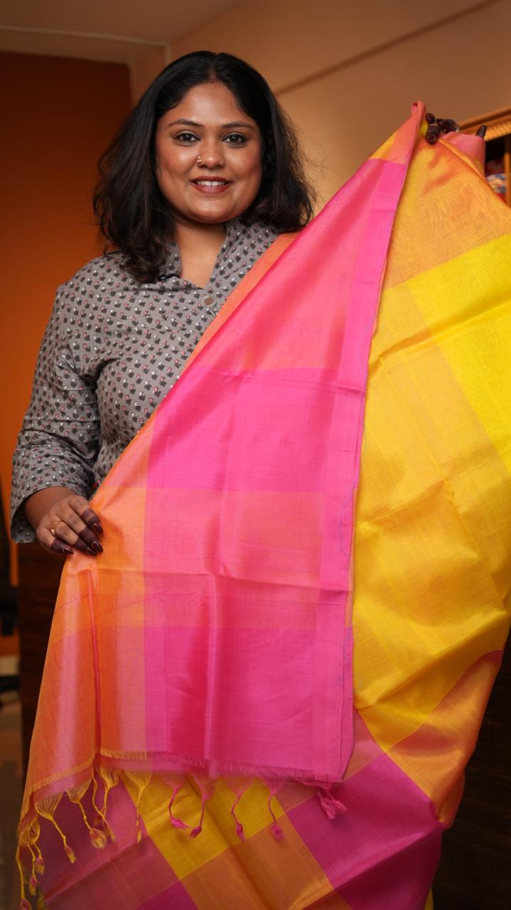Mangalgiri Silk Cotton Saree -15-09C-02-03 (PEACOCK PANSY)