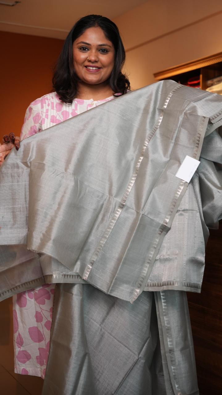 Mangalagiri Gap Border Silk Cotton Saree -15-09D-04-09 (CHAAND)