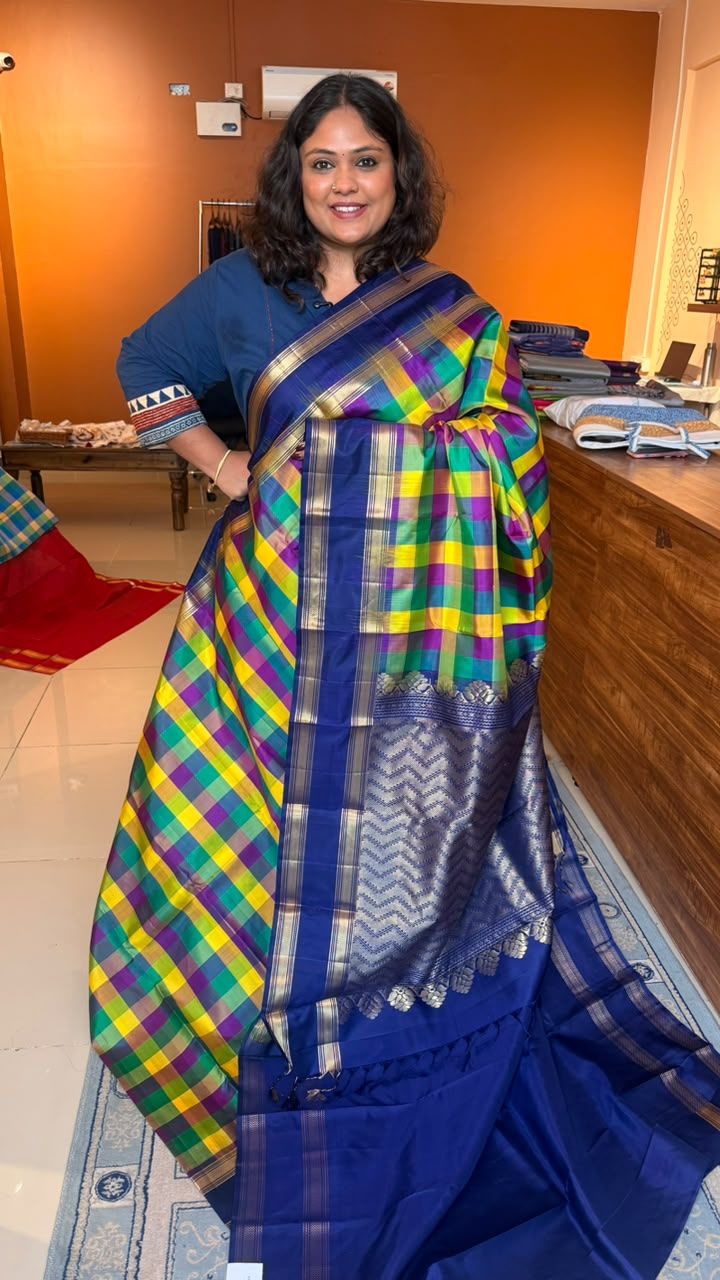Pure Soft Silk Paalum Pazhamum Kattam Saree -04-10-01-03 (KALYANI)