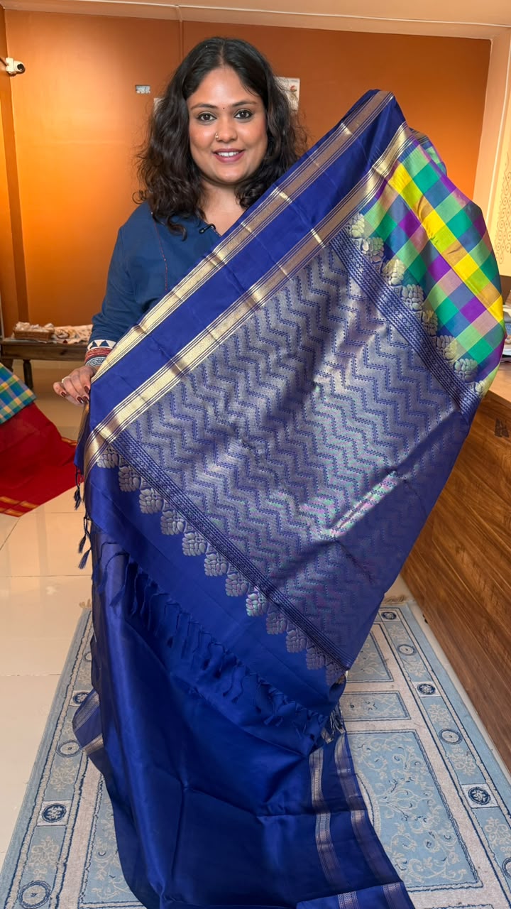Pure Soft Silk Paalum Pazhamum Kattam Saree -04-10-01-03 (KALYANI)