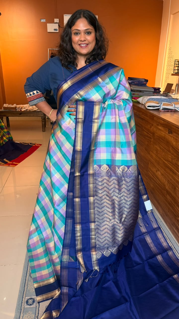 Pure Soft Silk Paalum Pazhamum Kattam Saree -04-10-01-01 (SHOBANA)